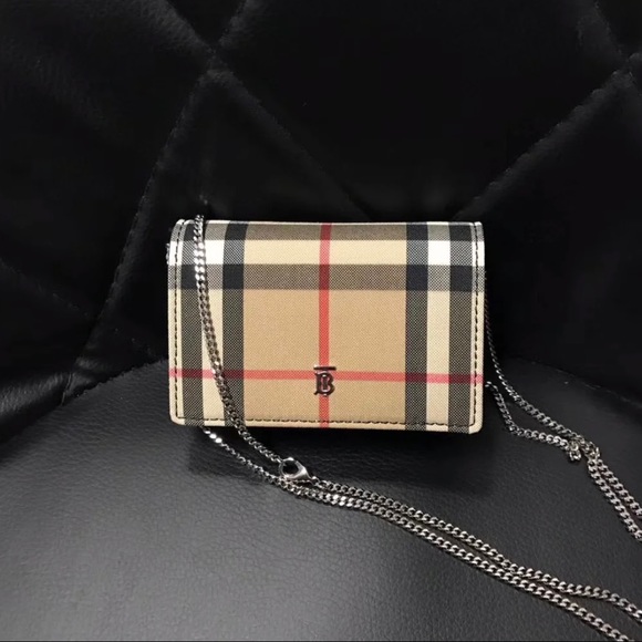 Burberry Handbags - Burberry Vintage Check Small Crossbody Bag in Beige